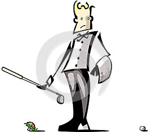 Golf Caddy Illustration photo