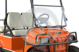 Golf car equipment, close view