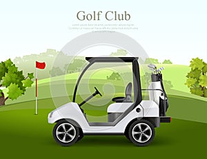 Golf Car Ilustration
