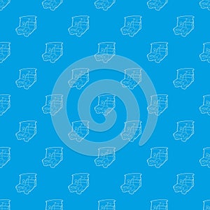 Golf car pattern vector seamless blue