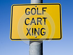 Golf Cart Crossing Sign