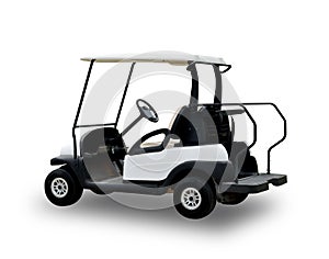 Golf cart golfcart isolated on white background photo