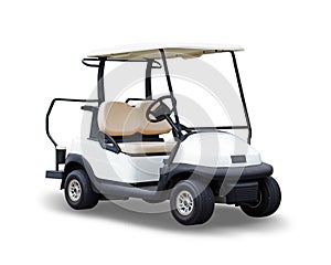 Golf cart golfcart isolated on white background photo