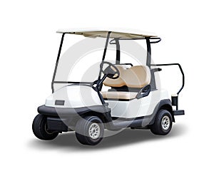 Golf cart golfcart isolated on white background photo