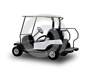 Golf cart golfcart isolated on white background photo