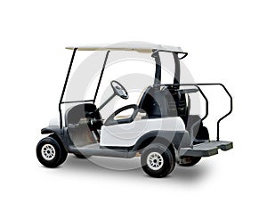 Golf cart golfcart isolated on white background photo