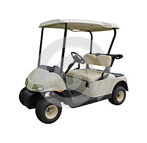 Golf cart golfcart on white photo