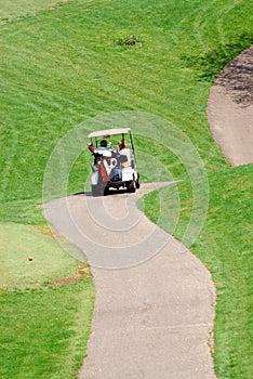 Golf Cart Winding Path