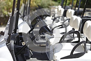 Golf carts at the course