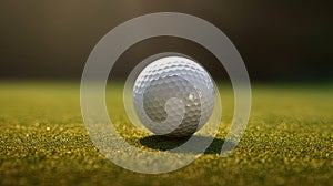 Golf club and ball in grass. Let\'s golf. Generative Ai