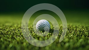 Golf club and ball in grass. Let\'s golf. Generative Ai