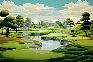 Golf club course. Generate Ai