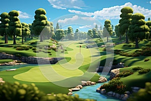 Golf club course. Generate Ai
