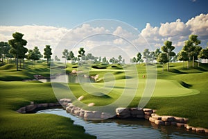 Golf club course. Generate Ai