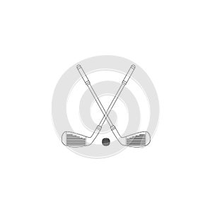 Golf Club icon. Vector illustration isolated on white background. Line style