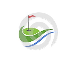 Golf club icons symbols elements and logo vector images photo
