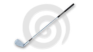 Golf Club, Iron; sports equipment isolated on white, side view