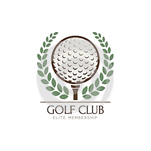 Golf club logo element design. Vector illustration decorative design
