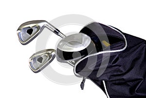 Golf clubs in a bag