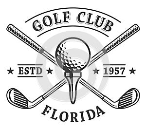 Golf clubs emblem