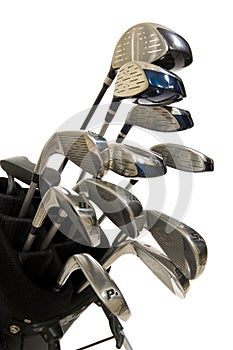 Golf Clubs on white