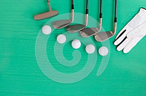 Golf concept : flat lay