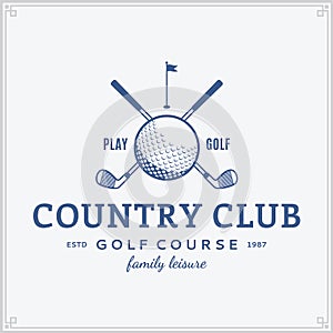 Golf country club logo template