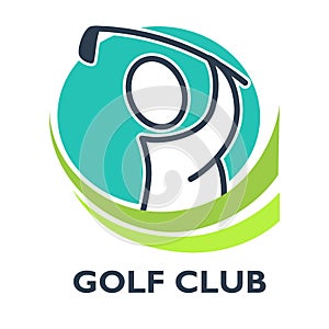 Golf country club logo template or icon for tournament