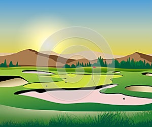 Golf course view, golf course