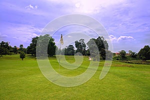 At a golf course photo