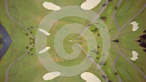 Golf course aerial reflection