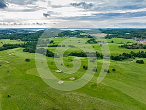 golf course from the air