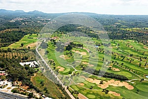 Golf course air view, Mallorca, Spain