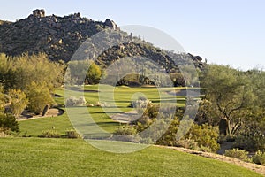 Golf course in Arizona, desert fairway