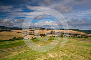 Golf course in autumn landscape