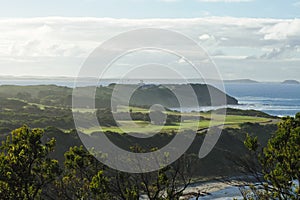 Golf course on beach