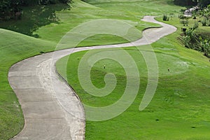 Golf course with buggy lane