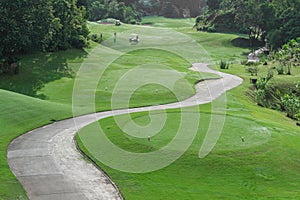 Golf course with buggy lane