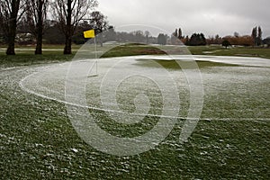 Golf Course Closed Due to Winter Snow and High Winds