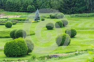 Golf course in the countryside.