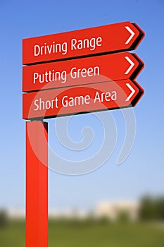 Golf course direction signs