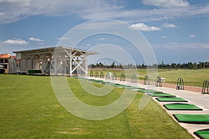 Golf course driving range