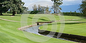 Golf Course Golfing Green Fairway Water Hazard Canada