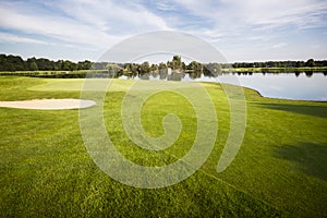 Golf course with green. photo