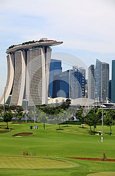 Golf course green lawn in Singapore