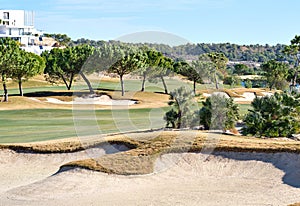 Golf course in Las Colinas. Province of Alicante, Spain photo