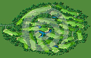 Golf course layout