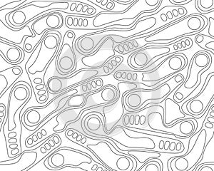 Golf course layout outline pattern