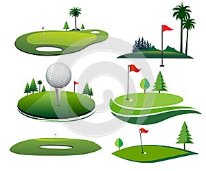 Golf course logos collection,