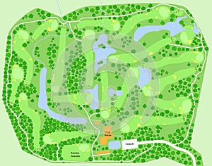 Golf course map photo